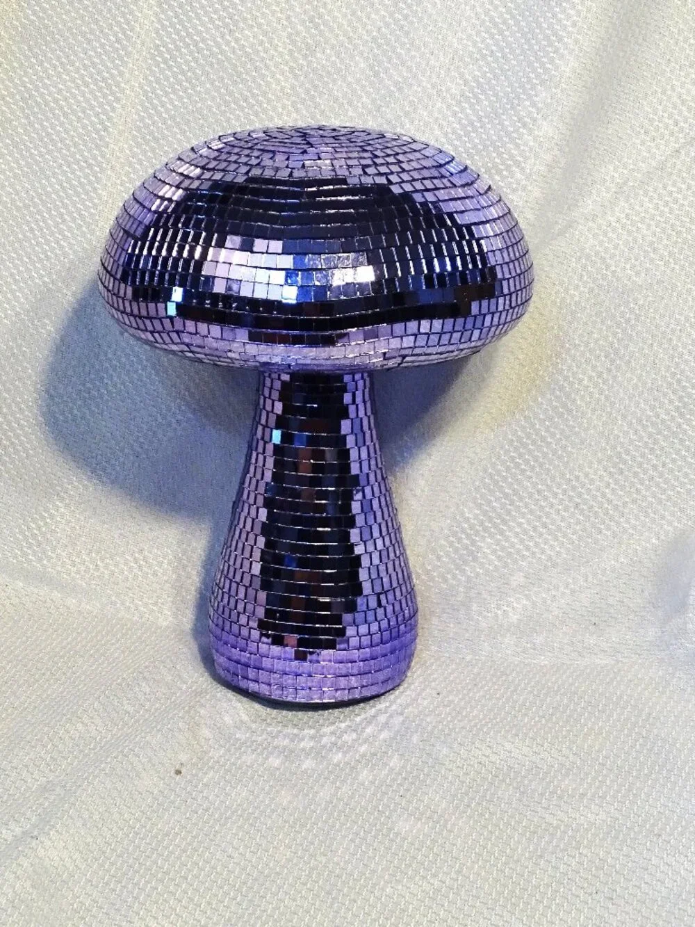 Lavender Mirrored Glass Mushroom 9
